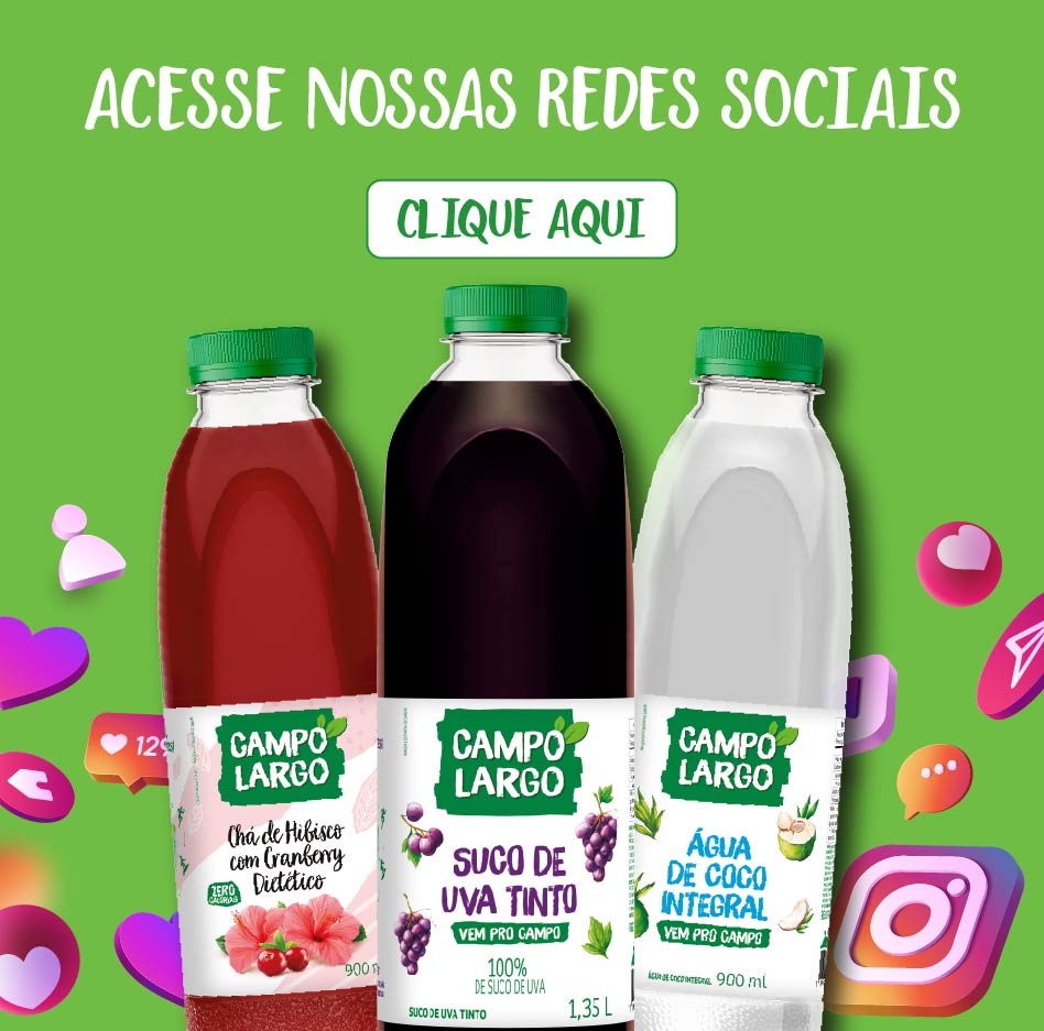 banner Campo Largo > Sucos integrais, Chás Funcionais, Chás Orgânicos e Água de Coco