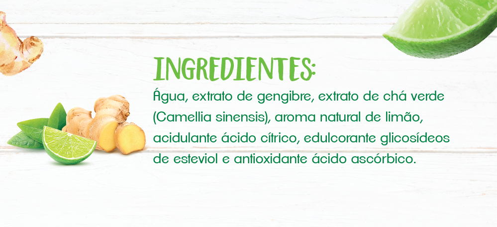 Chá verde + Gengibre + Limão